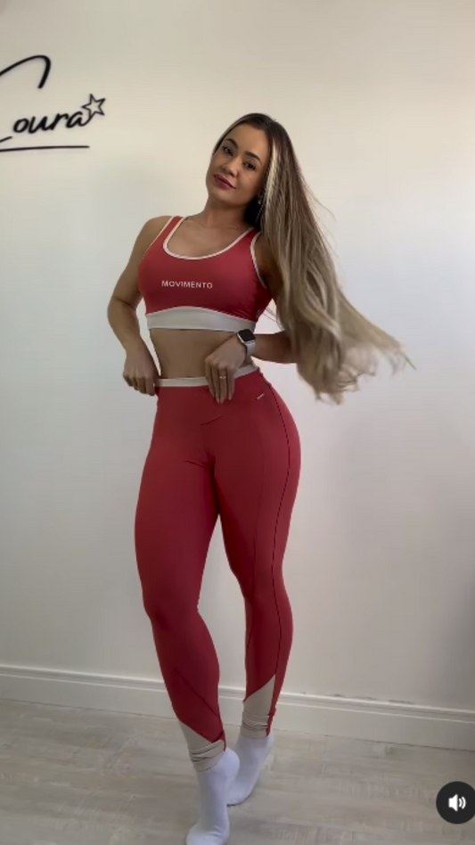 3 PEÇAS/ CONJUNTO - (TOP + LEGGING + JAQUETA)